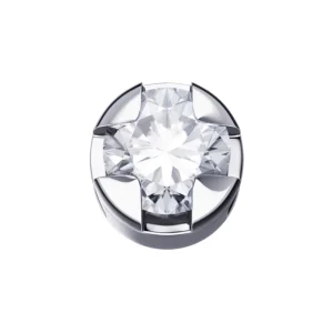DONNA ORO ELEMENTO GRIFFE TONDA ORO BIANCO CON DIAMANTE