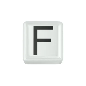 DONNA ORO ELEMENTO LETTERA  IN CERAMICA BIANCA