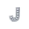 DONNA ORO ELEMENTO LETTERA IN ORO BIANCO E DIAMANTI