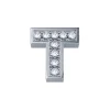 DONNA ORO ELEMENTO LETTERA IN ORO BIANCO E DIAMANTI
