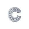 DONNA ORO ELEMENTO LETTERA IN ORO BIANCO E DIAMANTI