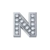 DONNA ORO ELEMENTO LETTERA IN ORO BIANCO E DIAMANTI