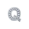 DONNA ORO ELEMENTO LETTERA IN ORO BIANCO E DIAMANTI