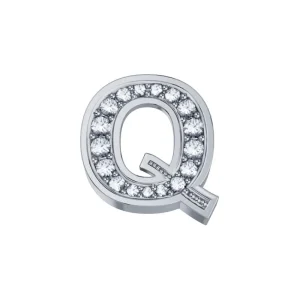 DONNA ORO ELEMENTO LETTERA IN ORO BIANCO E DIAMANTI