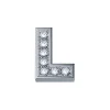DONNA ORO ELEMENTO LETTERA IN ORO BIANCO E DIAMANTI