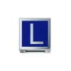 DONNA ORO ELEMENTO LETTERA  ORO BIANCO E SMALTO BLU