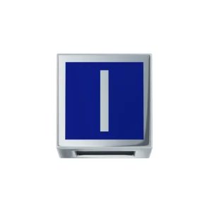 DONNA ORO ELEMENTO LETTERA  ORO BIANCO E SMALTO BLU