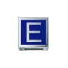 DONNA ORO ELEMENTO LETTERA  ORO BIANCO E SMALTO BLU