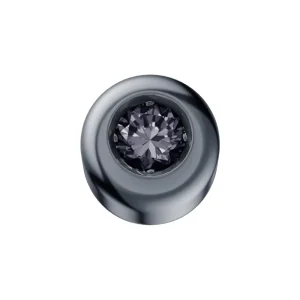 DONNA ORO ELEMENTO PUNTO ORO BRUNITO CON DIAMANTE NERO