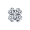 DONNA ORO ELEMENTO QUADRIFOGLIO ORO BIANCO E DIAMANTI