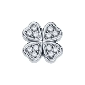 DONNA ORO ELEMENTO QUADRIFOGLIO ORO BIANCO E DIAMANTI