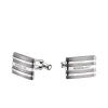 MONTBLANC Gemelli rettangolari in acciaio e tantalio ref. 101535