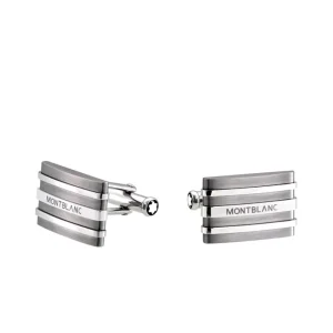 MONTBLANC Gemelli rettangolari in acciaio e tantalio ref. 101535