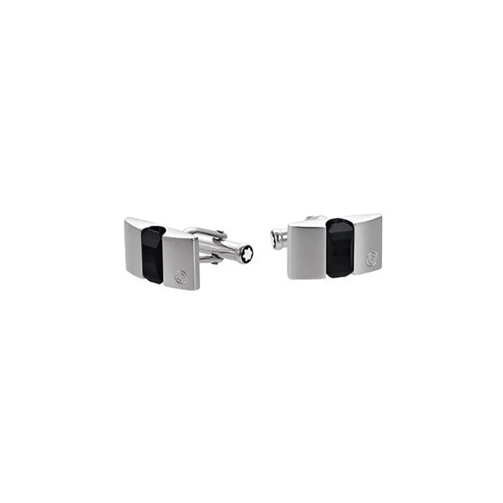 gemelli_rettangolari_mont_0-3.webp MONTBLANC GEMELLI RETTANGOLARI IN ARGENTO STERLING E ONICE NERO MEISTERSTÜCK ref. 101394