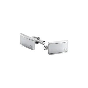 MONTBLANC GEMELLI RETTANGOLARI IN ACCIAIO PREGIATO CONTEMPORARY ref. 101539