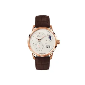 GLASHUTTE GLASHÜTTE PanoMaticLunar ref. 1-90-02-45-35-04 design asimmetrico fasi lunari
