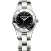 BAUME-MERCIER Linea, orologio al quarzo in acciaioDonna, forma rotonda, 27 mm, cinturino intercambiabile