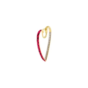 RUE DES MILLE MONO-ORECCHINO CUORE – SMALTO MACULATO rif. ORJ-04-R