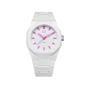 D1 MILANO NEON BIANCO - LANCETTE FUCSIA