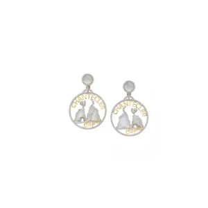 CHANTECLER Orecchini moonlight in oro labradorite e diamanti ref. 40377