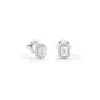 DAMIANI Orecchini in oro bianco e diamanti 20091104 taglio smeraldo Minou classica iconica