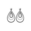 DAMIANI Orecchini oro bianco diamanti bianchi neri 81058710 goccia colore GH