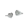 DONNA ORO ORECCHINI CUORE IN ORO BIANCO E DIAMANTI ref. DHOF7199.006