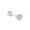DONNA ORO ORECCHINI CUORE IN ORO GIALLO E DIAMANTI ref. DHOF8317.005