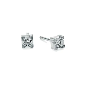 DONNA ORO ORECCHINI IN ORO BIANCO E DIAMANTI ref. DHOL7174.010
