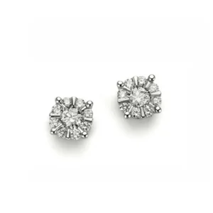 DONNA ORO ORECCHINI IN ORO BIANCO E DIAMANTI ref. DHOF9395.008