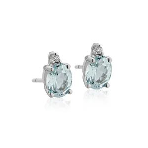 DONNA ORO ORECCHINI ORO BIANCO ACQUAMARINADIAMANTI DHOA7185.004