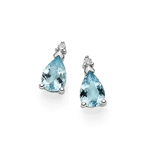 DONNA ORO ORECCHINI ORO BIANCO ACQUAMARINADIAMANTI DHOA7187.004