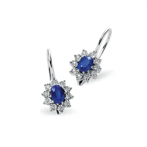 DONNA ORO ORECCHINI, ,ORO BIANCO, ZAFFIRI,DIAMANTI,DCOZ5038.012