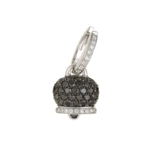 CHANTECLER Orecchini medi in oro bianco, Diamanti e pavé di Diamanti neri