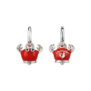 CHANTECLER Orecchino campanella granchio piccolo in argento smalto e diamanti ref. 38465