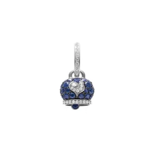 CHANTECLER Orecchino campanella medio in oro zaffiri e diamanti ref. 37730