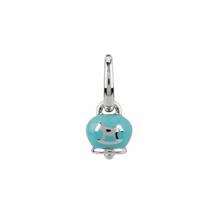 CHANTECLER Orecchino campanella micro in argento e smalto azzurro ref. 38083