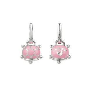 CHANTECLER Orecchino campanella tartaruga piccolo in argento smalto e diamanti ref. 38466