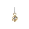 CHANTECLER Orecchino campanella piccolo in oro giallo e diamanti ref. 32558