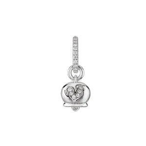 CHANTECLER Orecchino campanella piccolo in oro bianco e diamanti ref. 32559