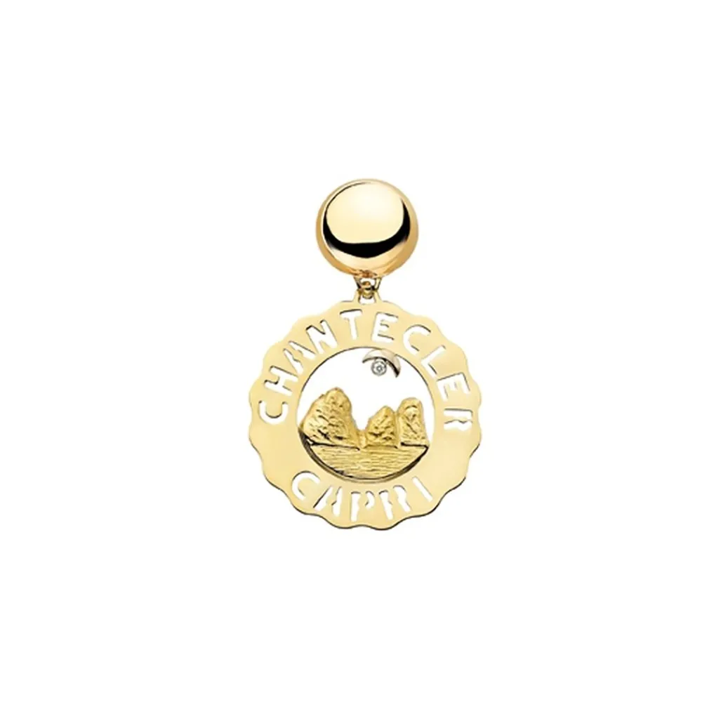 orecchino_chantecler_fara_0.webp CHANTECLER Orecchino Faraglioni grande in oro giallo e diamanti ref. 23202