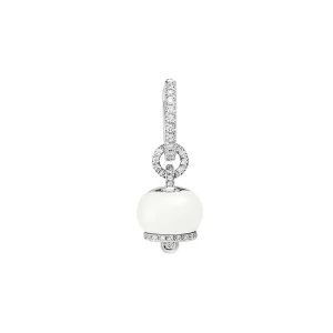 CHANTECLER Orecchino piccolo in oro bianco diamanti e kogolong ref. 32511
