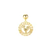 CHANTECLER Orecchino logo gallo grande in oro giallo e diamanti ref. 23201