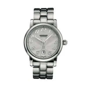 MONTBLANC OROLOGIO ROTONDO IN ACCIAIO PREGIATO STAR CLASSIQUE ref. 35874