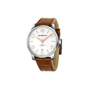 MONTBLANC OROLOGIO ROTONDO IN ACCIAIO PREGIATO TIMEWALKER ref. 105813