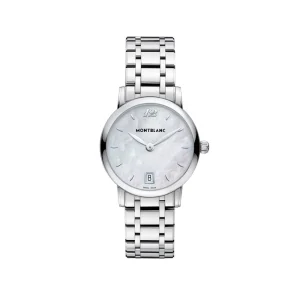 MONTBLANC OROLOGIO ROTONDO IN ACCIAIO PREGIATO STAR CLASSIQUE LADY ref. 108764
