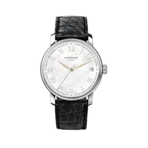 MONTBLANC OROLOGIO ROTONDO IN ACCIAIO PREGIATO TRADITION ref. 114366