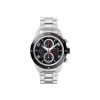 MONTBLANC OROLOGIO ROTONDO IN ACCIAIO NERO E ARGENTO TIMEWALKER ref. 116097