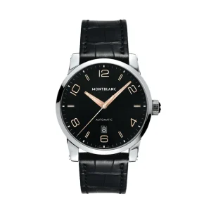 MONTBLANC OROLOGIO ROTONDO IN ACCIAIO PREGIATO TIMEWALKER ref. 110337