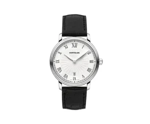 MONTBLANC OROLOGIO ROTONDO IN ACCIAIO PREGIATO TRADITION DATE ref. 112633